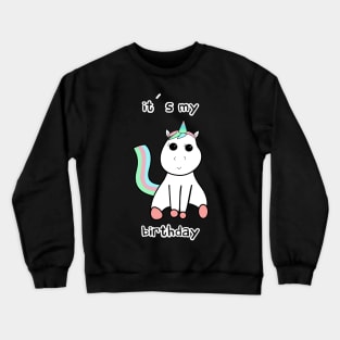 Birthday Unicorn Crewneck Sweatshirt